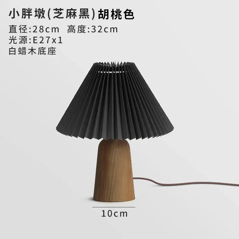 Afralia™ Mushroom Table Lamp LED Solid Wood Desk Light for Romantic Bedroom Decor