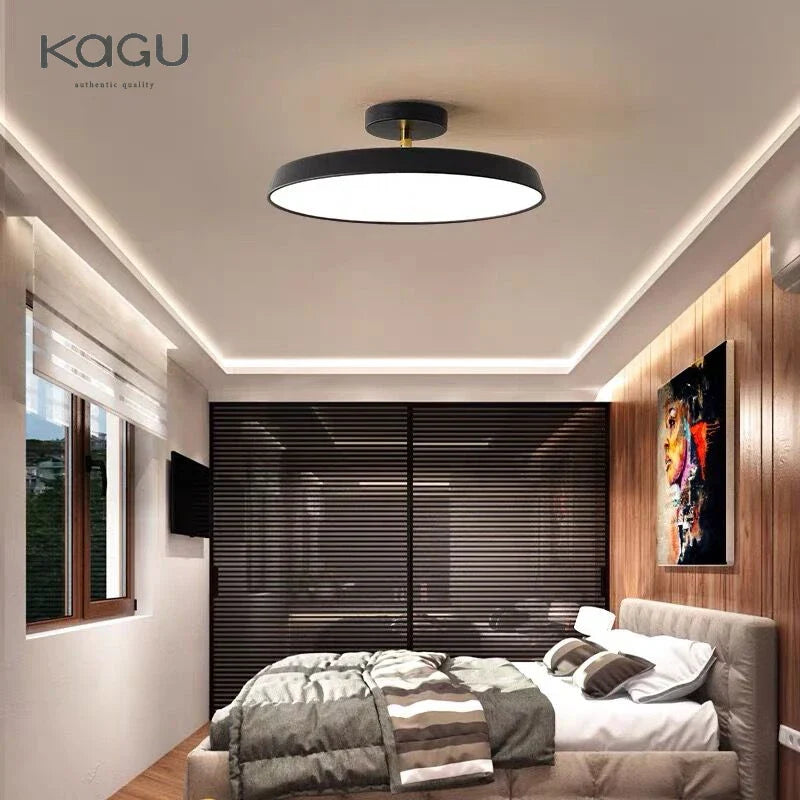 Afralia™ Nordic Minimalist LED Ceiling Lamp, Dimmable Modern Chandelier for Bedroom & Kitchen
