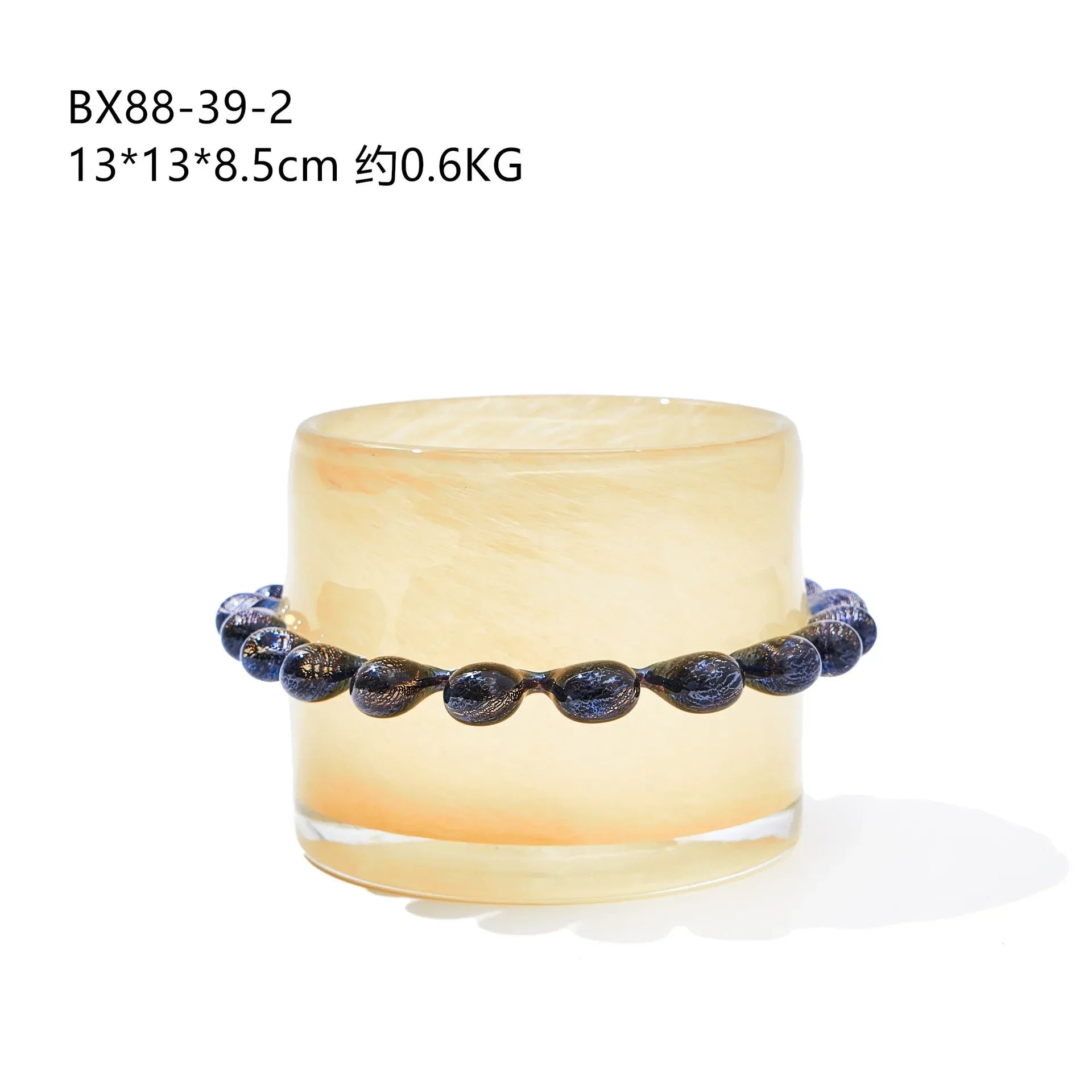 Afralia™ Glass Cylinder Vase with Colored Lace - Multi-purpose Desktop Storage & Decor Piece