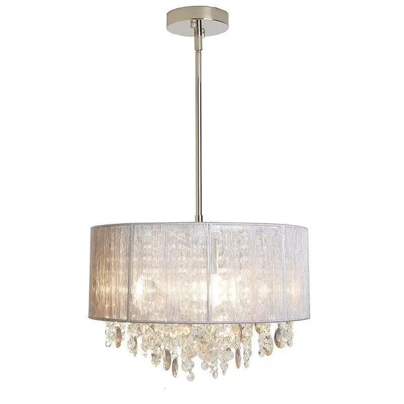 Afralia™ Crystal Fabric Pendant Lamp: Modern Minimalist Style for Bedroom, Study Room & Restaurant.