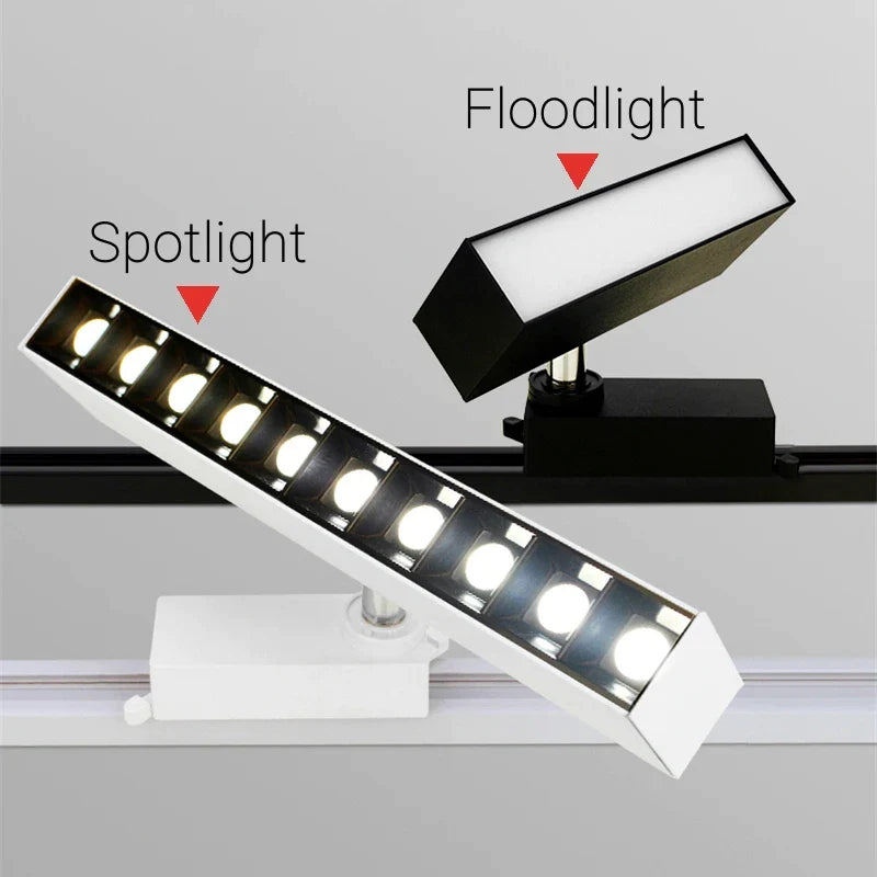 Afralia™ 30W LED Linear Grille Track Spotlights for Living Room and Store Track Lighting