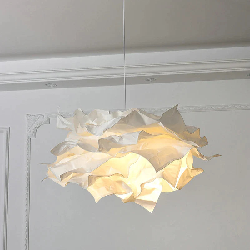 Afralia™ White Paper Pendant Lamp for Restaurant Cloth Shop E27 Ceiling Light