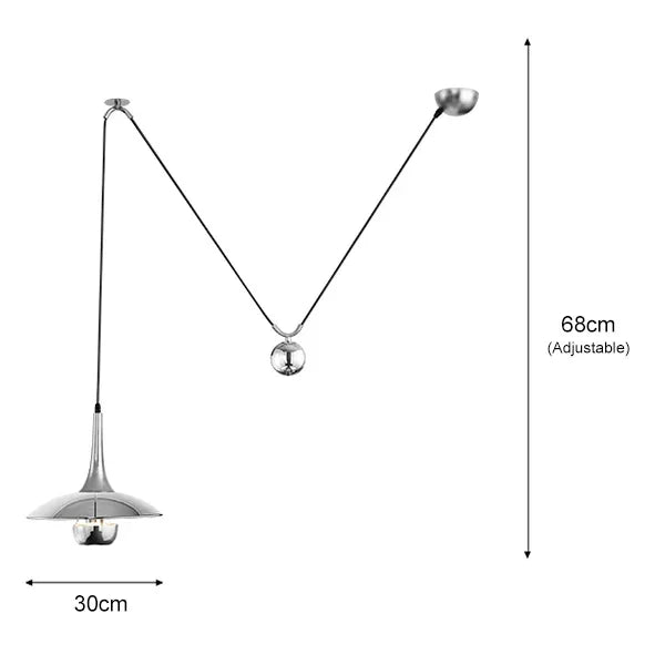 Afralia™ UFO Pendant Light: Adjustable Height, Restaurant Style, Unique Design
