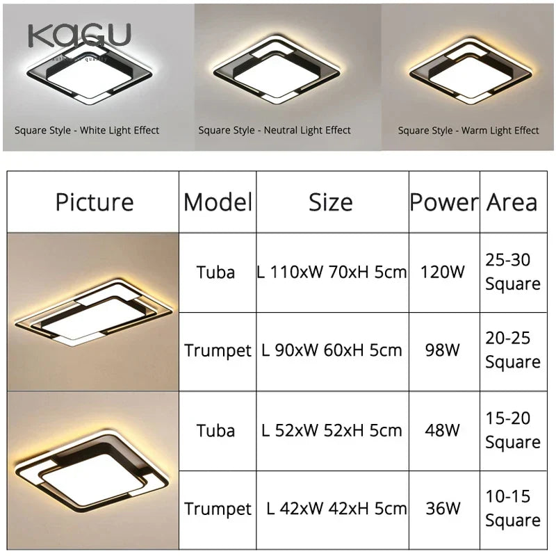 Afralia™ Modern Black Chandelier Ceiling Lamp for Living Room Bedroom Dining Room