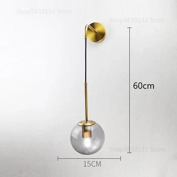 Afralia™ Glass Ball Wall Lamp - Nordic Retro LED Lighting Fixture