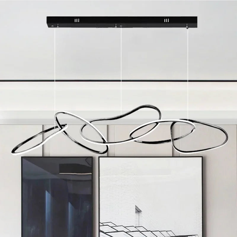 Afralia™ Luxury LED Pendant Chandelier Dimmable Luminarias Fixtures