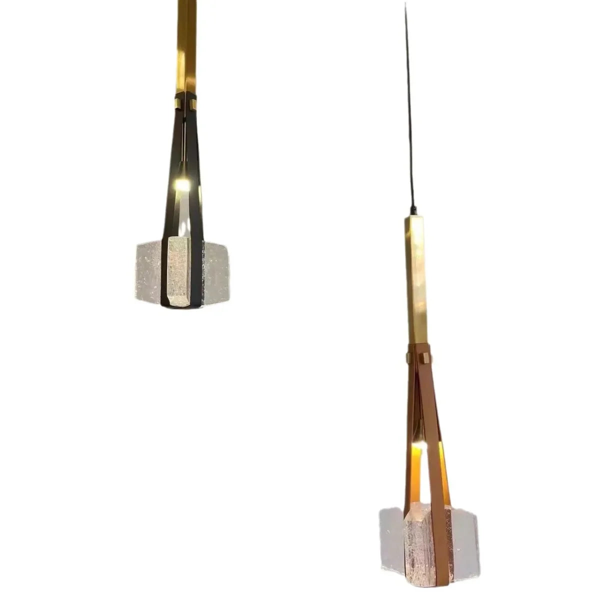 Afralia™ Clear White Resin Pendant Light: Height Adjustable for Bedroom, Dining Room, Kitchen.