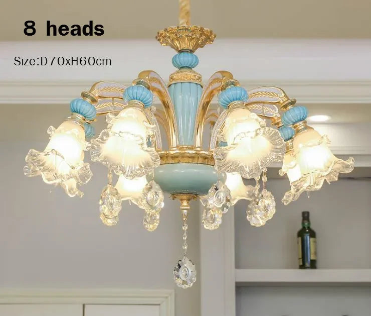 Afralia™ Crystal Chandelier Light - Modern Nordic Living Room Bedroom Lamp