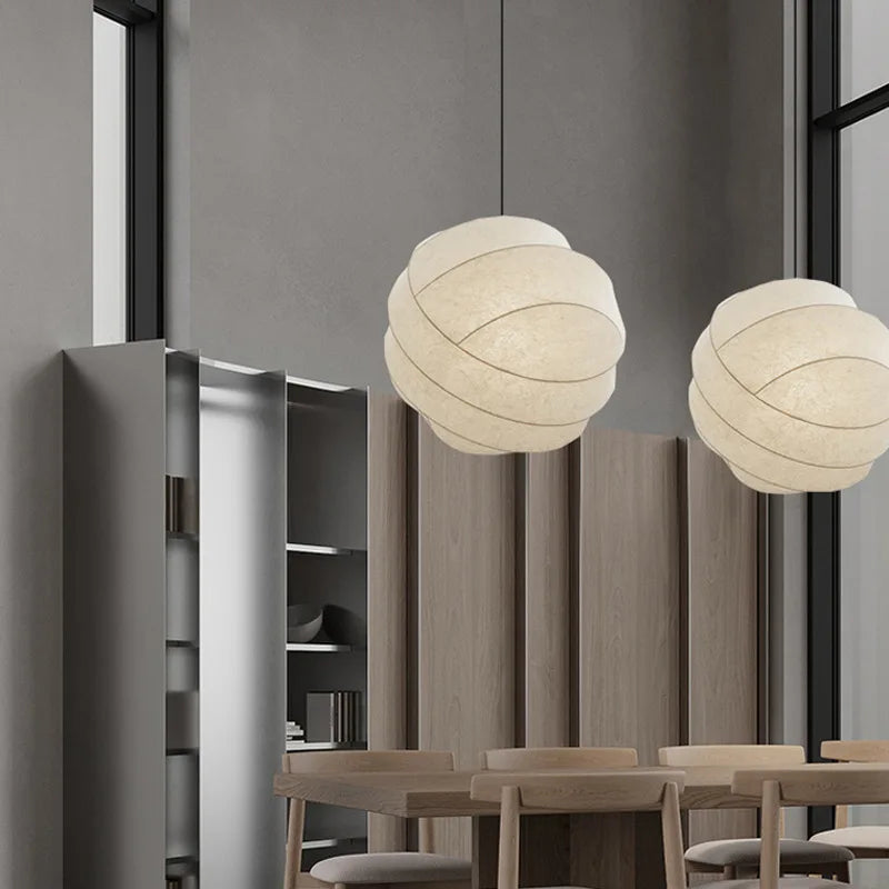 Afralia™ Wabi Sabi Silk Pendant Lamp | Japanese Chandelier for Home & Shop Decor