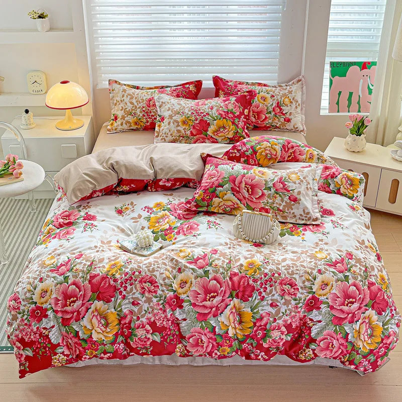 Afralia™ Geometric Pattern Single Duvet Cover, Cozy Cotton Bedding for Autumn/Winter