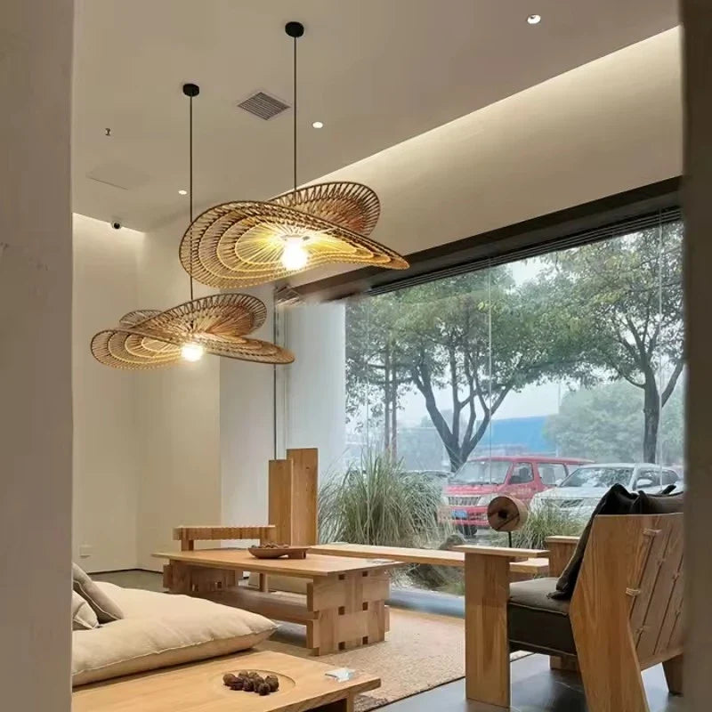 Afralia™ Rattan Pendant Lights, Creative Dining Room Chandeliers for Home Decor