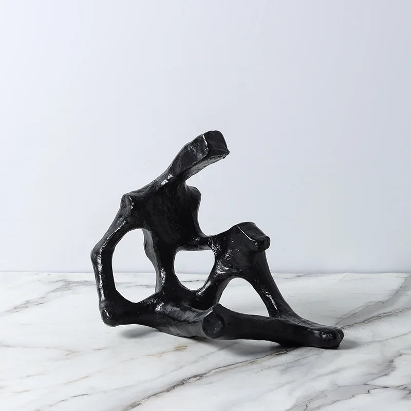 Afralia™ Abstract Skeleton Decor Figure Sculpture | Home Decoration Figurine