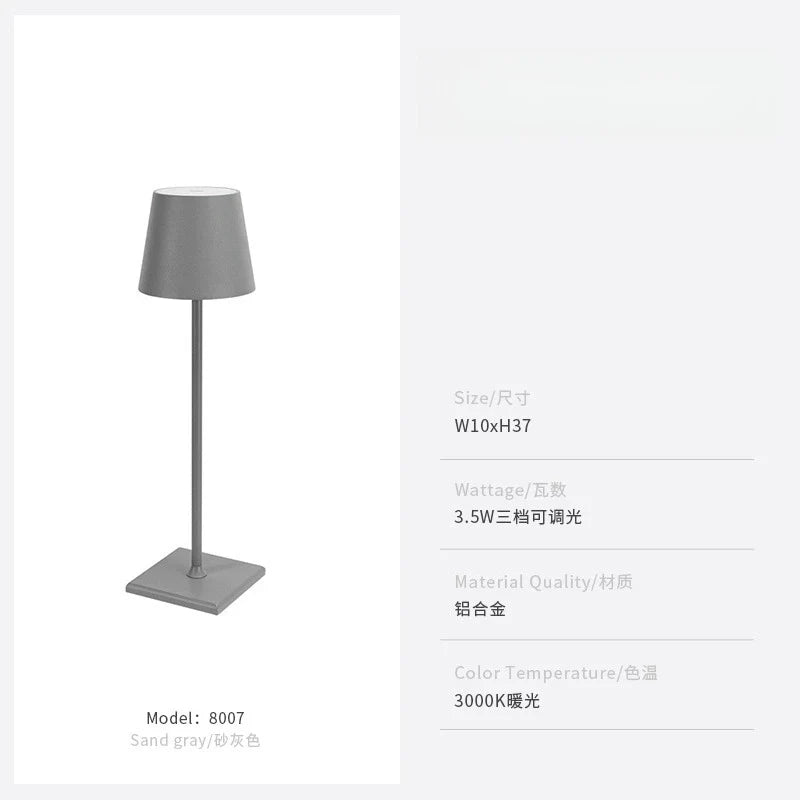 Afralia™ LED Touch Table Lamp for Home, Office, or Hospitality with USB Charging