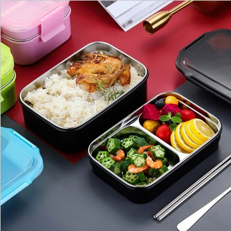 Afralia™ Stainless Steel Bento Box Lunch Container for Kids and Students