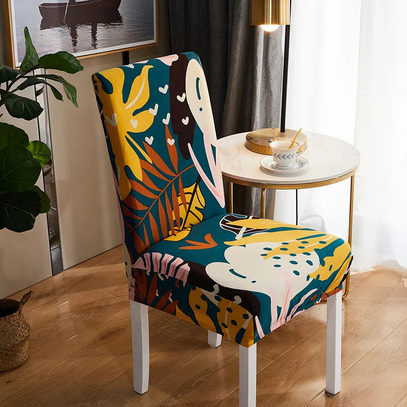 Afralia™ Stretch Print Chair Cover - Elastic Seat Slipcover