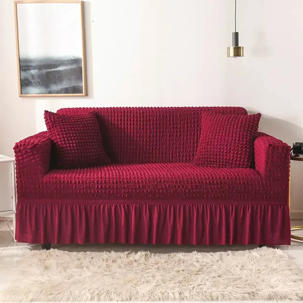Afralia™ Plush Sofa Cover: 3D Thick Stretch Slipcover for Cozy Couch Protection