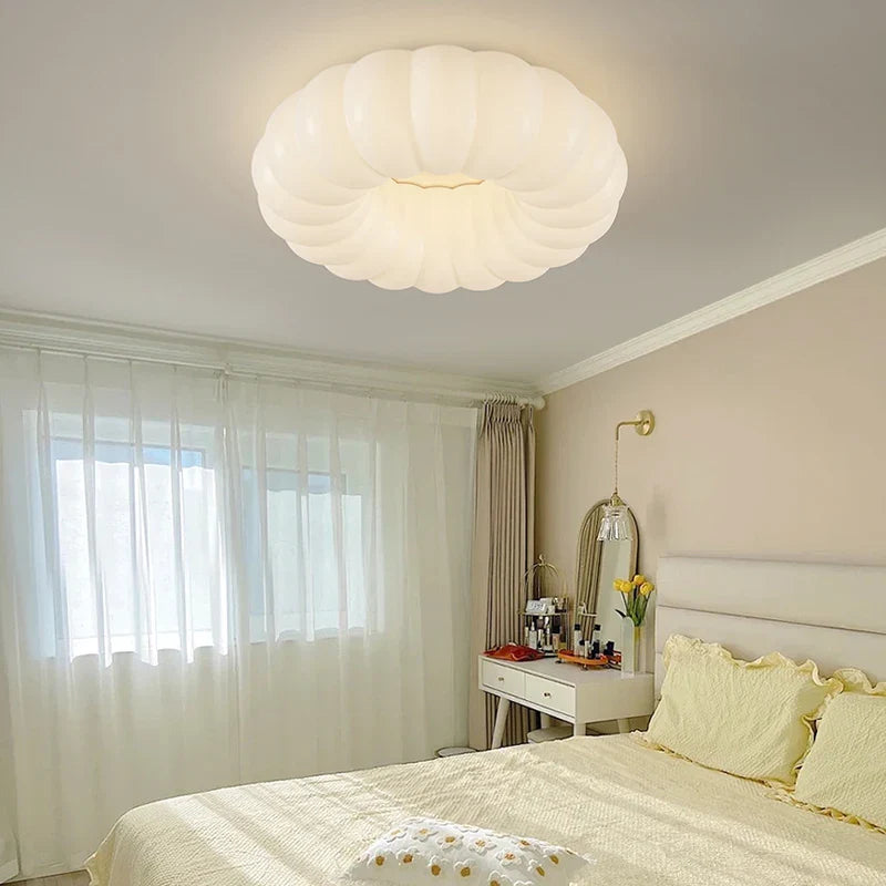 Afralia™ Nordic Cloud LED Ceiling Light White Dimmable Fixture for Kids Room & Bedroom
