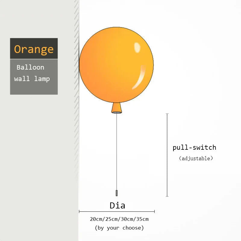 Afralia™ Colorful Balloon LED Wall Lamps with Memory Function