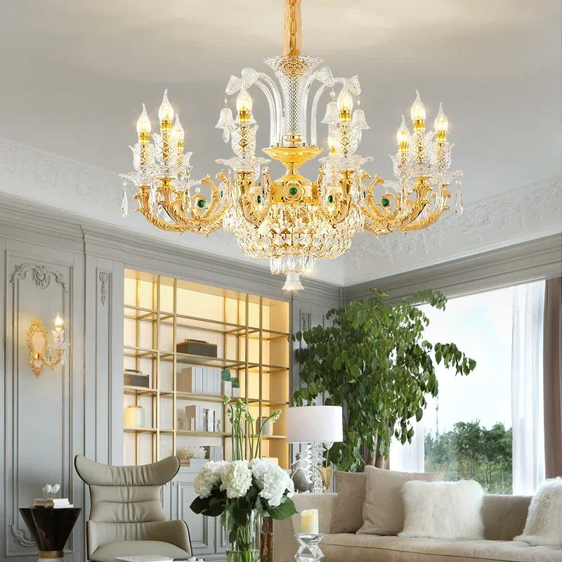 Afralia™ Crystal Pendent Chandelier for Luxury Living Spaces