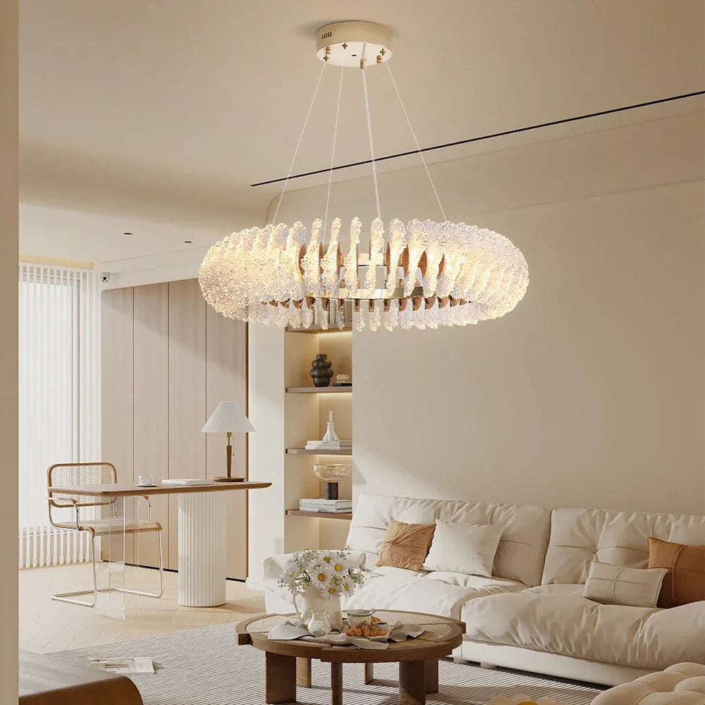 Afralia™ Modern Acrylic Chandelier for Living Room Bedroom Dining Creative Ceiling Light