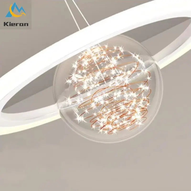 Afralia™ Saturn LED Chandelier: Nordic Modern Style for Bedroom, Study, Dining & Living Room