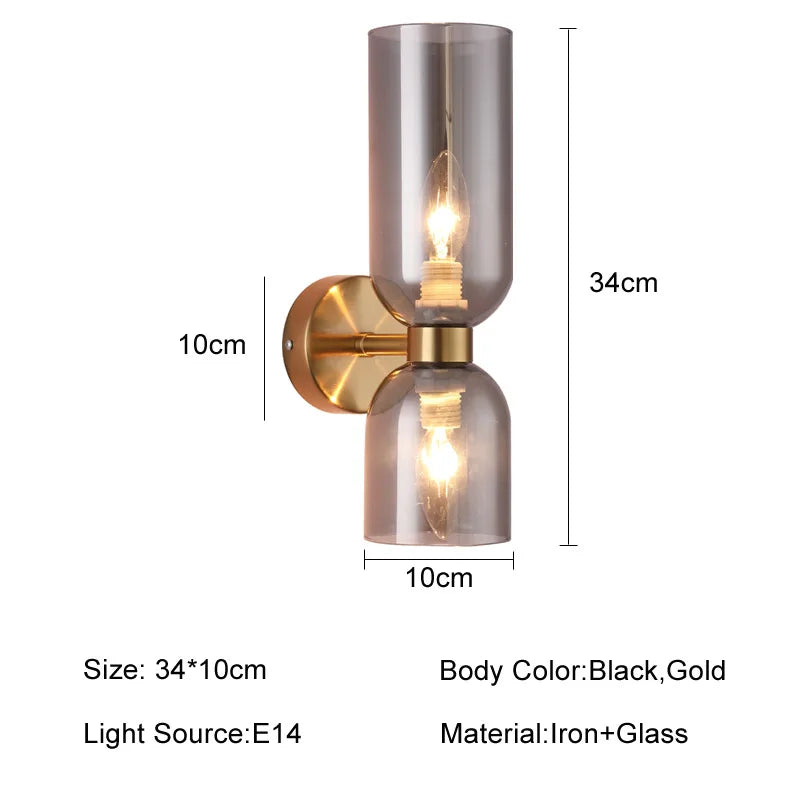 Afralia™ Glass Ball LED Wall Lamps - Nordic Modern Wall Lights for Bedroom, Bathroom, Staircases