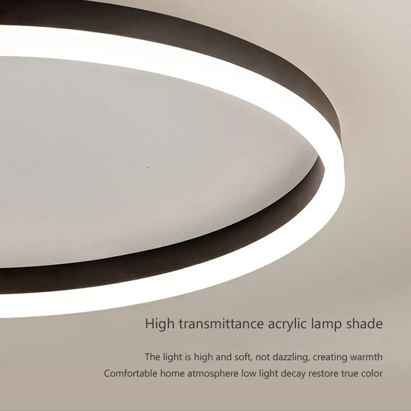 Afralia™ Modern LED Round Ceiling Lights - Simple Chandelier for Living Dining Room