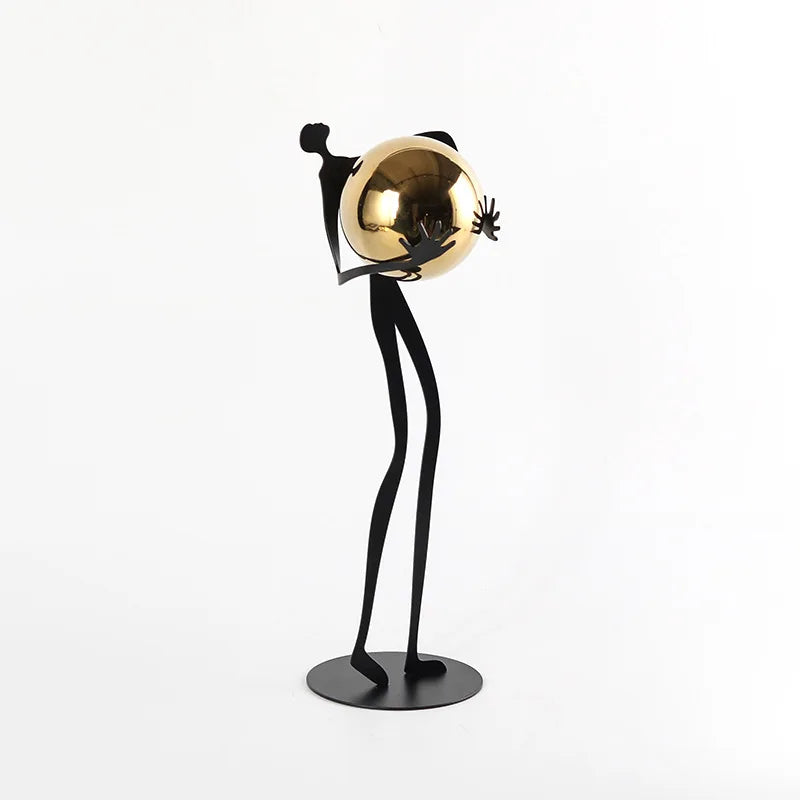 Afralia™ Gold Figure Sculpture Metal Ornament Home Decor Figurine