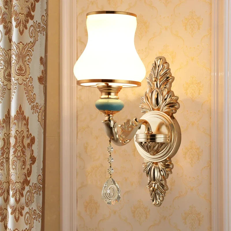 Afralia™ Crystal Wall Sconce Bedroom Lamp Indoor Modern Lighting Europen Style