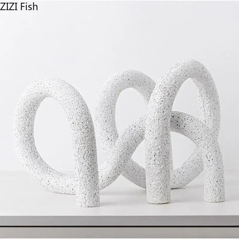 Afralia™ Abstract Twisted Knot Sculpture for Room Aesthetics Decor