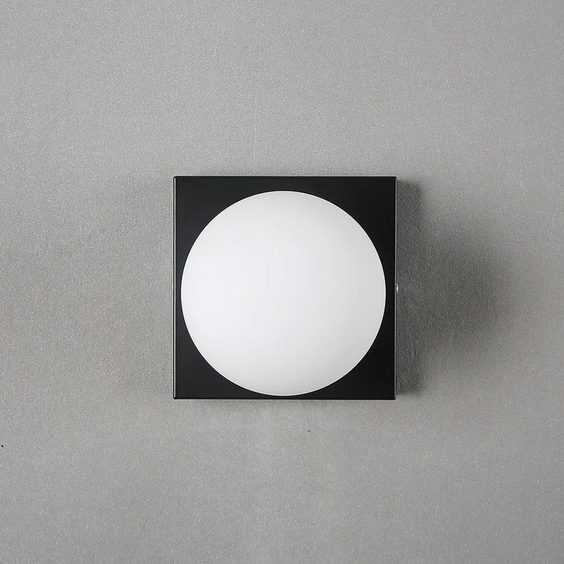 Afralia™ Square Glass Ball LED Wall Lamp for Bedroom and Living Room