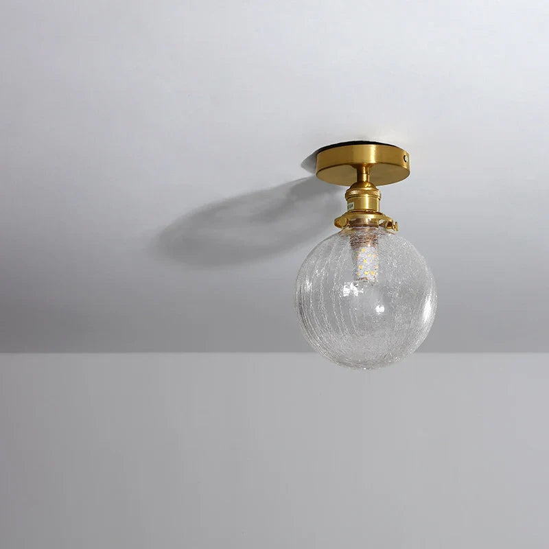 Afralia™ Copper Glass LED Ceiling Light: Nordic Modern Living Room Home Lighting