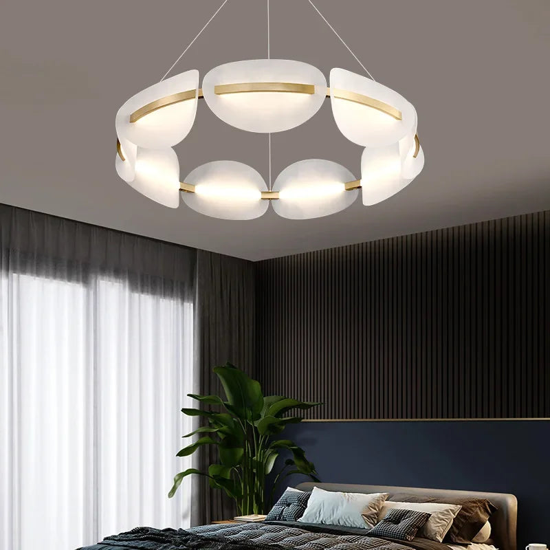 Afralia™ Scandinavia Ring Pendant Acrylic Chandelier Ceiling Light for Living Dining Room