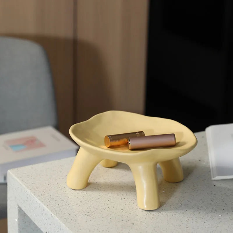 Afralia™ Nordic Ceramic Jewelry Dish Stool: Earrings Necklaces Rings Storage Display Tray