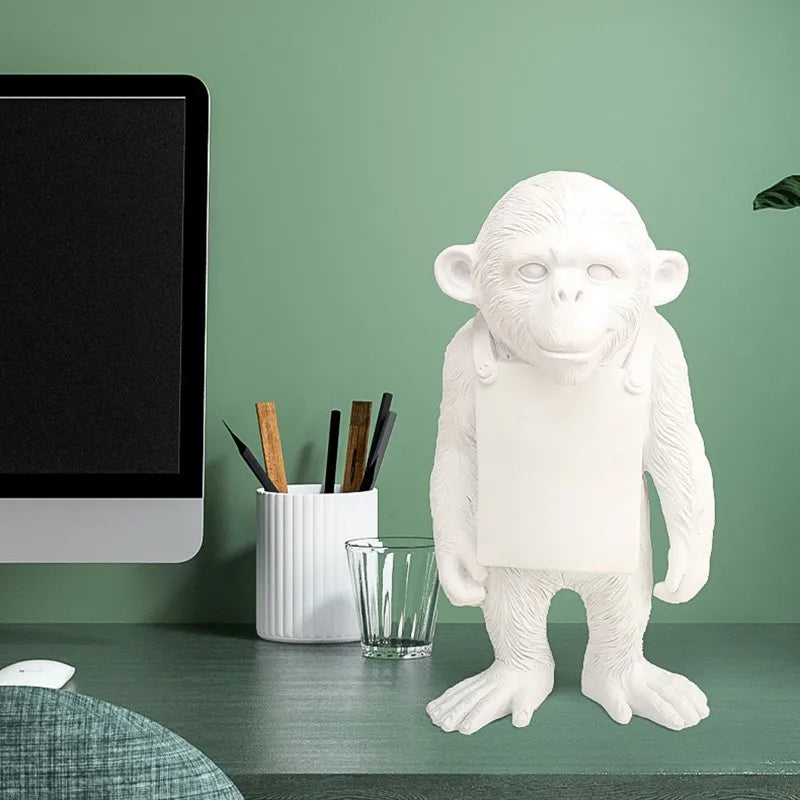 Afralia™ Monkey Sign Sculpture Memo Decoration for Home Office, Street Art Figurine