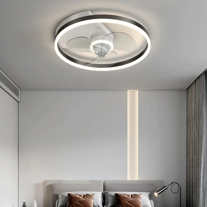 Afralia™ Ceiling Fan Light with Invisible Blades, Remote Control, Modern Design, Silent Operation