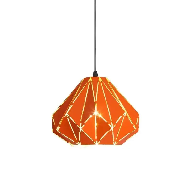 Afralia™ Vintage Diamond Shade Pendant Chandelier - Industrial Hanging Light for Kitchen Bedroom