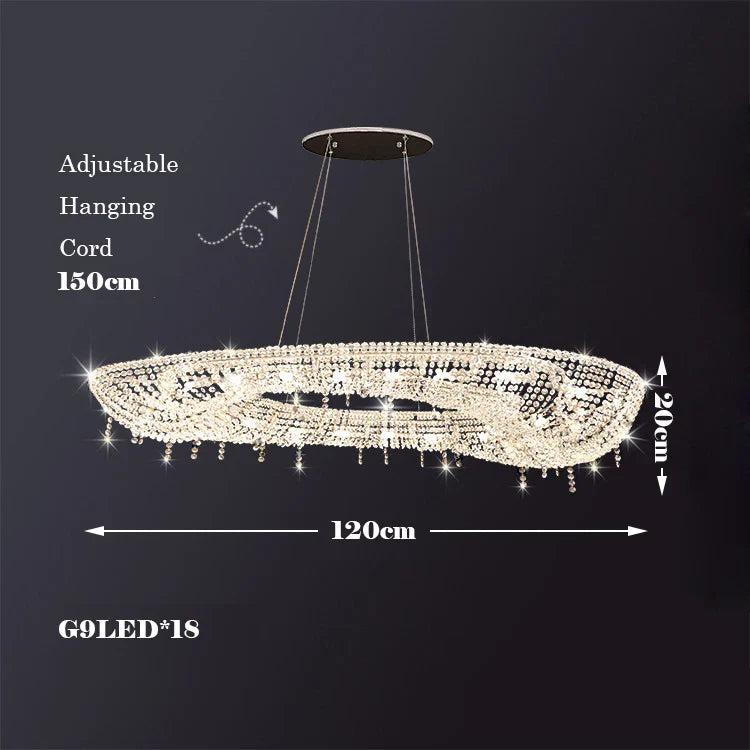Afralia™ Crystal Chandelier Luminaire Indoor Lighting Fixture Luxury Design