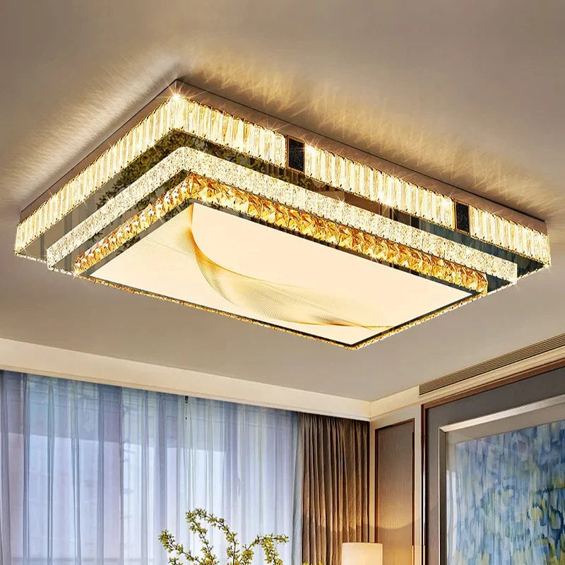 Afralia™ Crystal LED Chandelier: Luxury Modern Ring Hanging Lighting for Living Room, Lobby, or Indoor