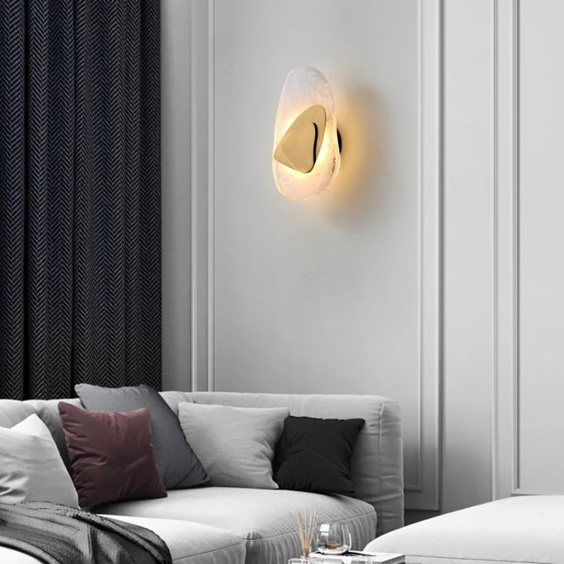 Afralia™ Nordic Marble LED Wall Sconce Light Home Decor