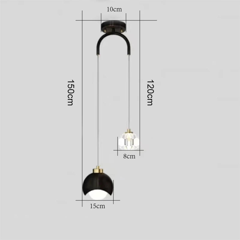 Afralia™ Crystal Ball Pendant Lights: Modern LED Luxury for Bedroom, Nordic Minimalist Design