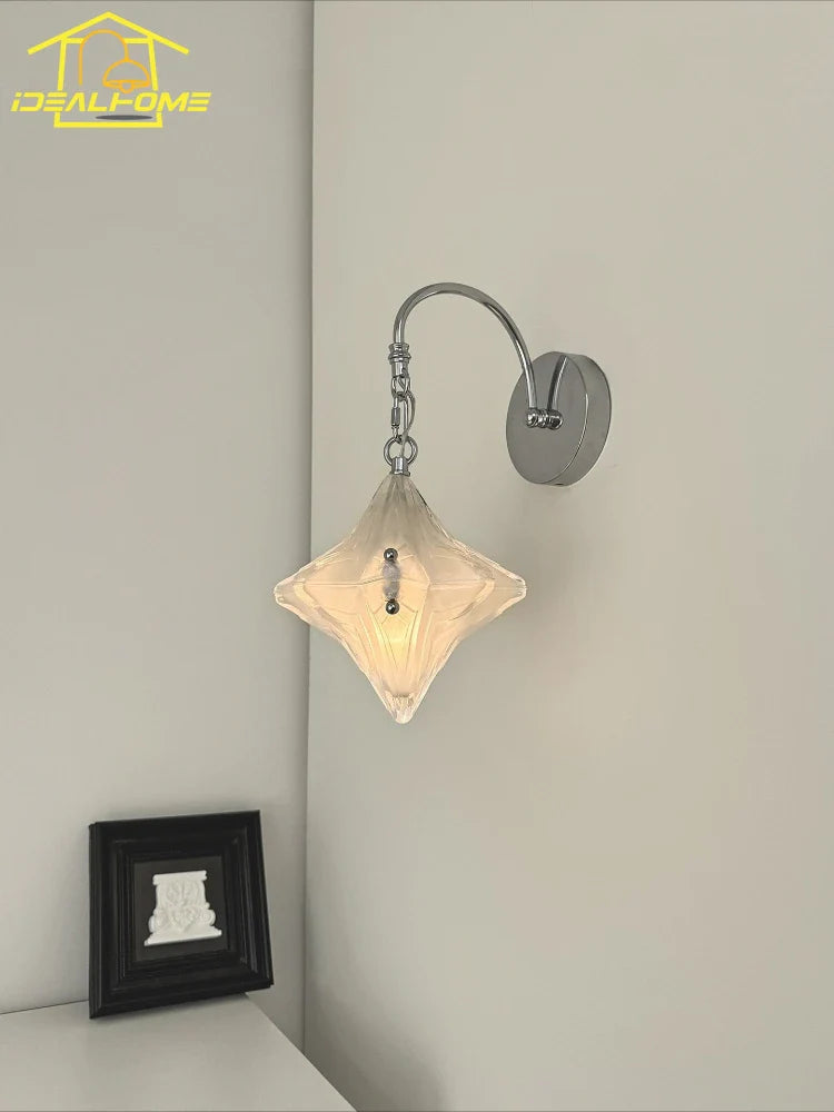 Afralia™ French Medieval Bauhaus LED Glass Wall Lamp for Living Room & Bedroom
