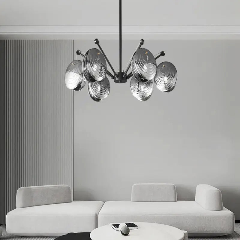 Afralia™ Copper Glass Chandelier: Postmodern Luxury Nordic Pendant Light