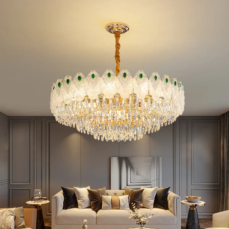 Afralia™ Crystal Chandelier Light Luxury Living Room French 2024 New Zhongshan Lamps