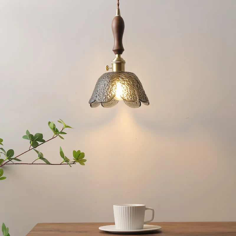 Afralia™ Gray Glass LED Pendant Lamps, Nordic Modern Design for Bedroom, Living Room Lighting Fixtures