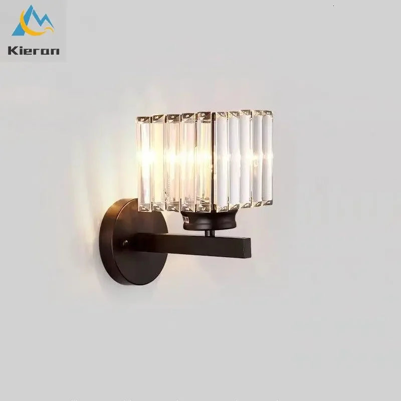 Afralia™ Modern Crystal LED Wall Lamp for Elegant Living Spaces
