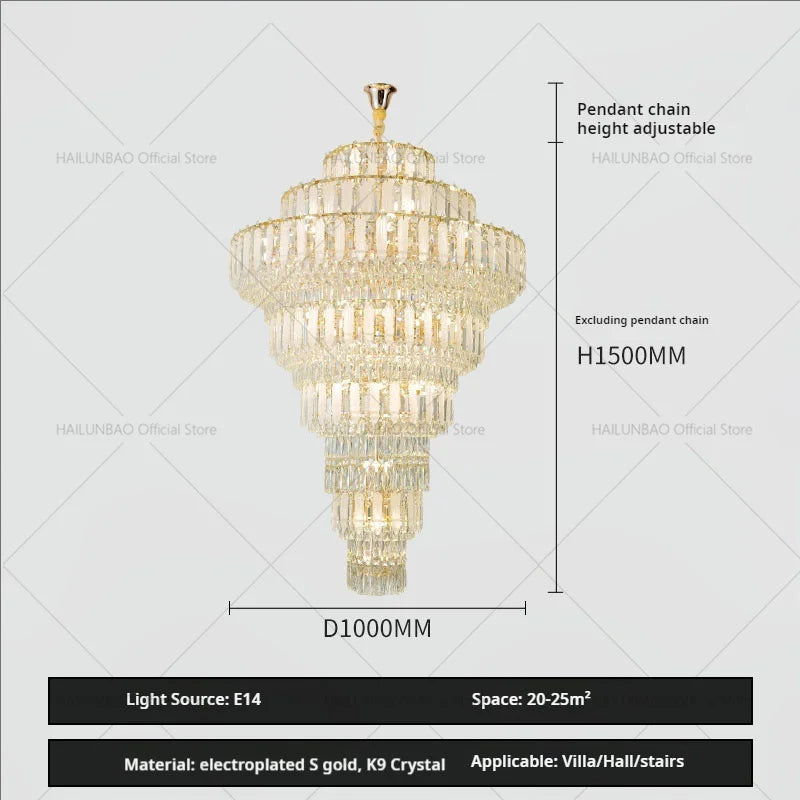 Afralia™ Crystal Hollow Chandelier: Elegant Lighting for European Villa, Hotel Lobby, and Living Room