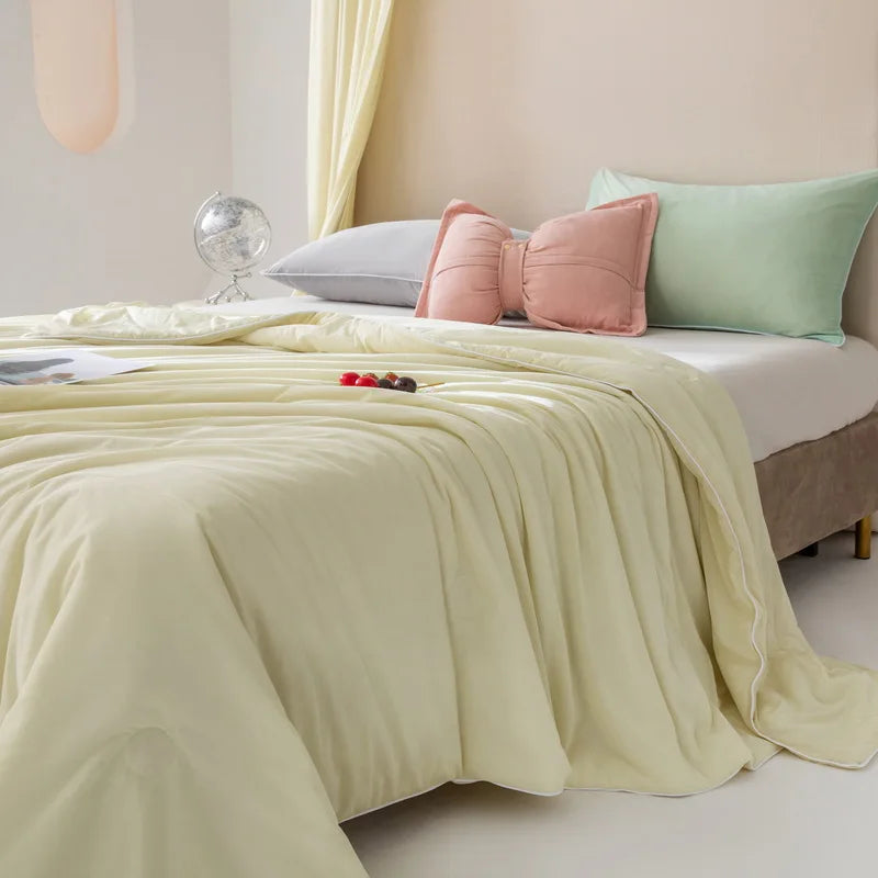 Afralia™ Premium Ice Cream Summer Quilt: High-End Cool Fiber, Soft & Breathable Quilted Blanket