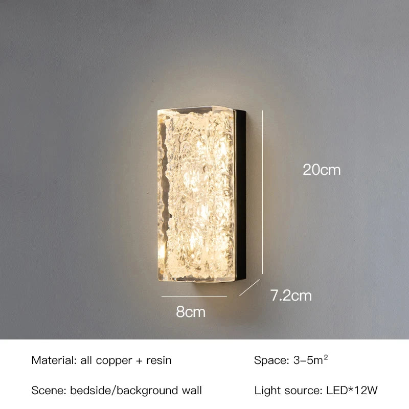 Afralia™ LED Resin Wall Lamp for Bedroom and Living Room