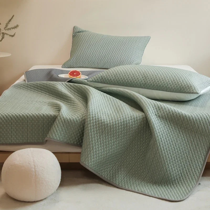 Afralia™ Ice Bean Cooling Mat & Pillowcase Set - Premium Bed Cooling Technology